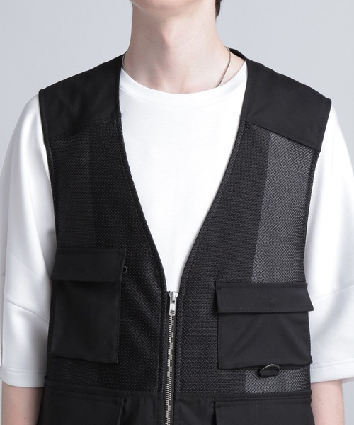 HARE（ハレ）の「サイドダブルコードメッシュベスト(HARE)（ベスト・メンズ・ブラック・FREE）」の16枚目の写真