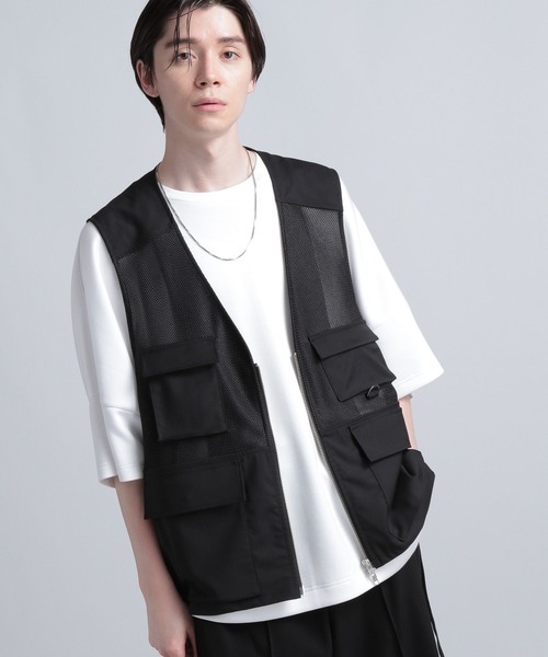 HARE（ハレ）の「サイドダブルコードメッシュベスト(HARE)（ベスト・メンズ・ブラック・FREE）」の18枚目の写真