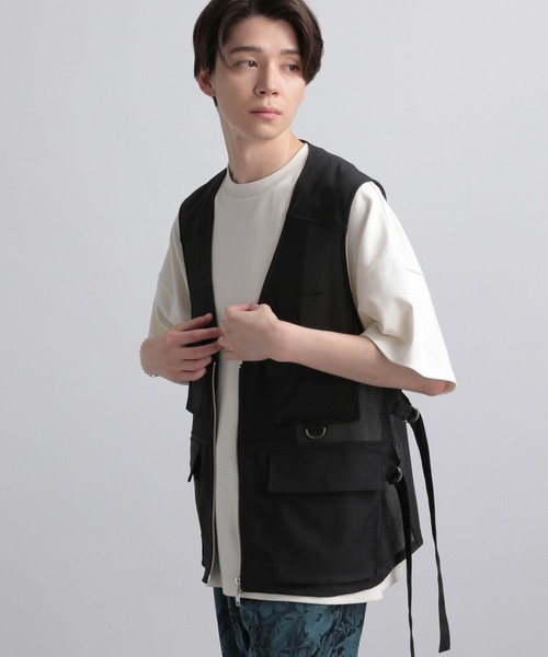 HARE（ハレ）の「サイドダブルコードメッシュベスト(HARE)（ベスト・メンズ・ブラック・FREE）」の20枚目の写真