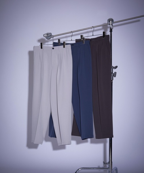 JUNRED（ジュンレッド）の「スムースタッチワイドストレートパンツ（スラックス・メンズ・チャコールグレー/グレー系その他/ブルー系その他4・S/M/L）」の6枚目の写真