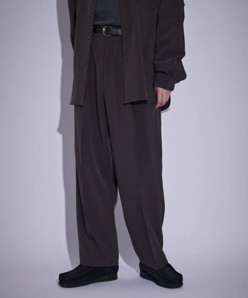 JUNRED（ジュンレッド）の「スムースタッチワイドストレートパンツ（スラックス・メンズ・チャコールグレー/グレー系その他/ブルー系その他4・S/M/L）」の12枚目の写真