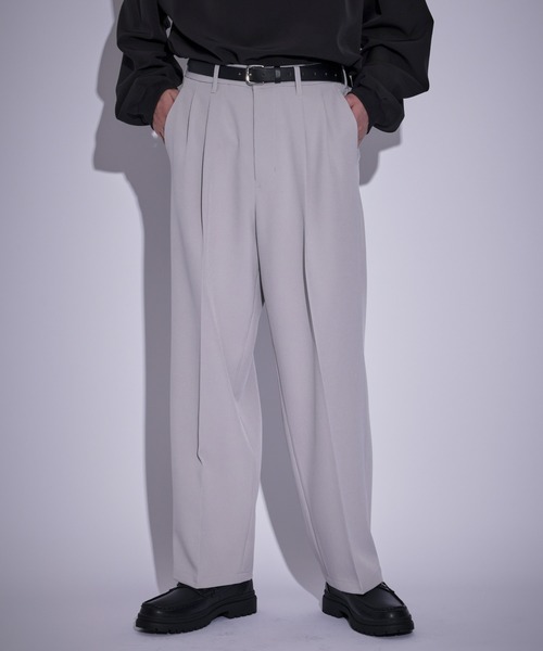 JUNRED（ジュンレッド）の「スムースタッチワイドストレートパンツ（スラックス・メンズ・チャコールグレー/グレー系その他/ブルー系その他4・S/M/L）」の17枚目の写真