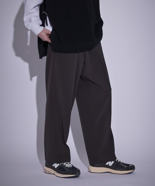 JUNRED（ジュンレッド）の「スムースタッチワイドストレートパンツ（スラックス・メンズ・チャコールグレー/グレー系その他/ブルー系その他4・S/M/L）」の15枚目の写真