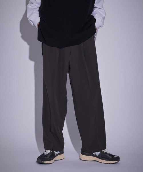 JUNRED（ジュンレッド）の「スムースタッチワイドストレートパンツ（スラックス・メンズ・チャコールグレー/グレー系その他/ブルー系その他4・S/M/L）」の16枚目の写真