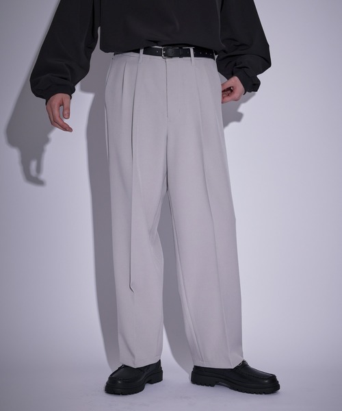 JUNRED（ジュンレッド）の「スムースタッチワイドストレートパンツ（スラックス・メンズ・チャコールグレー/グレー系その他/ブルー系その他4・S/M/L）」の19枚目の写真