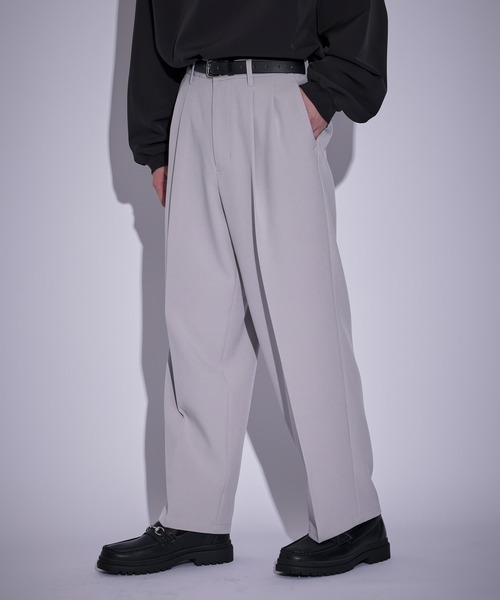 JUNRED（ジュンレッド）の「スムースタッチワイドストレートパンツ（スラックス・メンズ・チャコールグレー/グレー系その他/ブルー系その他4・S/M/L）」の20枚目の写真