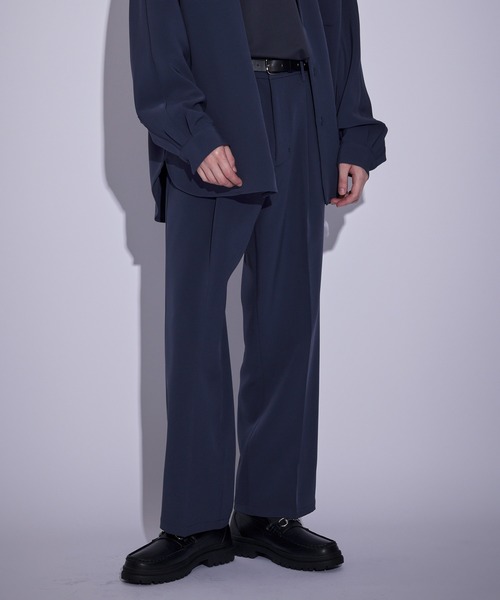 JUNRED（ジュンレッド）の「スムースタッチワイドストレートパンツ（スラックス・メンズ・チャコールグレー/グレー系その他/ブルー系その他4・S/M/L）」の21枚目の写真