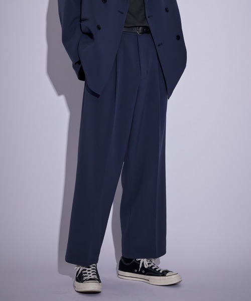 JUNRED（ジュンレッド）の「スムースタッチワイドストレートパンツ（スラックス・メンズ・チャコールグレー/グレー系その他/ブルー系その他4・S/M/L）」の22枚目の写真