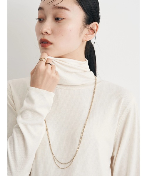 earth music&ecology(アースミュージックアンドエコロジー)の「タートルネックリブカットプルオーバー(Tシャツ/カットソー・レディース・グリーン/アイボリー/ブラック/イエロー・S/M)」の13枚目の写真