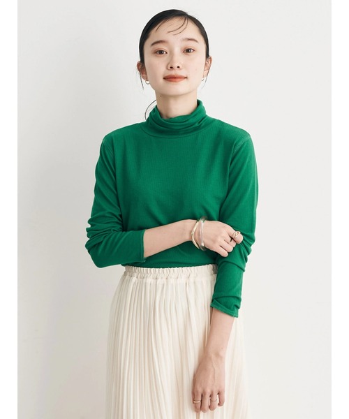 earth music&ecology(アースミュージックアンドエコロジー)の「タートルネックリブカットプルオーバー(Tシャツ/カットソー・レディース・グリーン/アイボリー/ブラック/イエロー・S/M)」の21枚目の写真