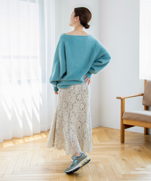 IENA（イエナ）の「レースフレアスカート（スカート・レディース・ベージュ/ブルー/ナチュラル・40/38/36/34）」の21枚目の写真