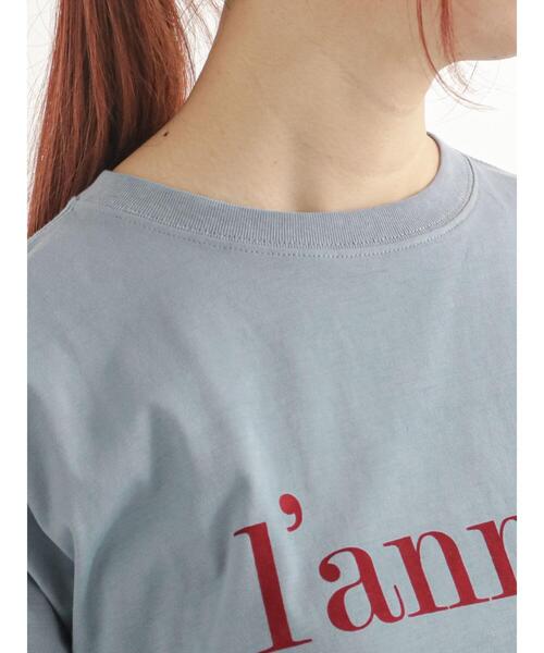 Te chichi(テチチ)の「フロッキーロゴプリントTシャツ(Tシャツ/カットソー・レディース・ブラウン/オフホワイト/ブルー・フリ-)」の14枚目の写真