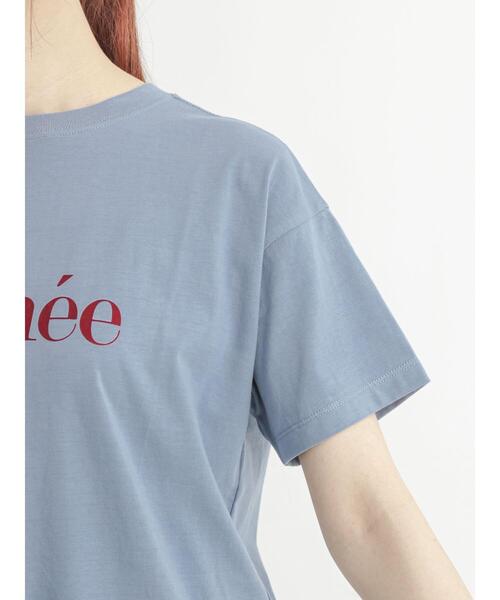 Te chichi(テチチ)の「フロッキーロゴプリントTシャツ(Tシャツ/カットソー・レディース・ブラウン/オフホワイト/ブルー・フリ-)」の15枚目の写真