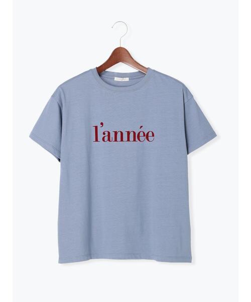 Te chichi(テチチ)の「フロッキーロゴプリントTシャツ(Tシャツ/カットソー・レディース・ブラウン/オフホワイト/ブルー・フリ-)」の18枚目の写真