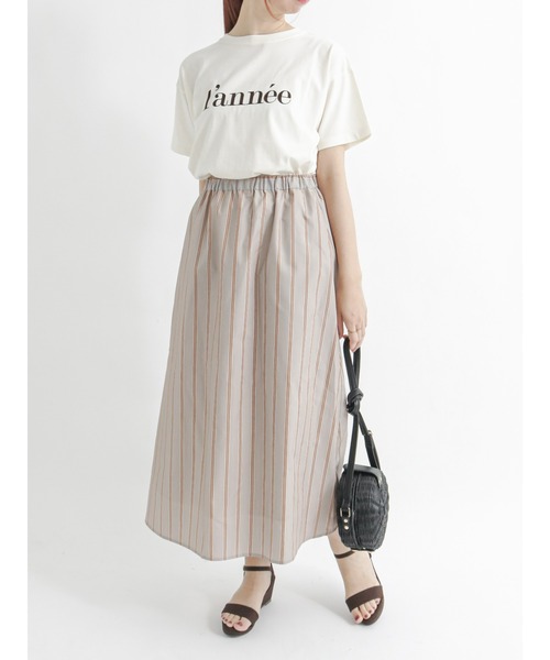 Te chichi(テチチ)の「フロッキーロゴプリントTシャツ(Tシャツ/カットソー・レディース・ブラウン/オフホワイト/ブルー・フリ-)」の13枚目の写真