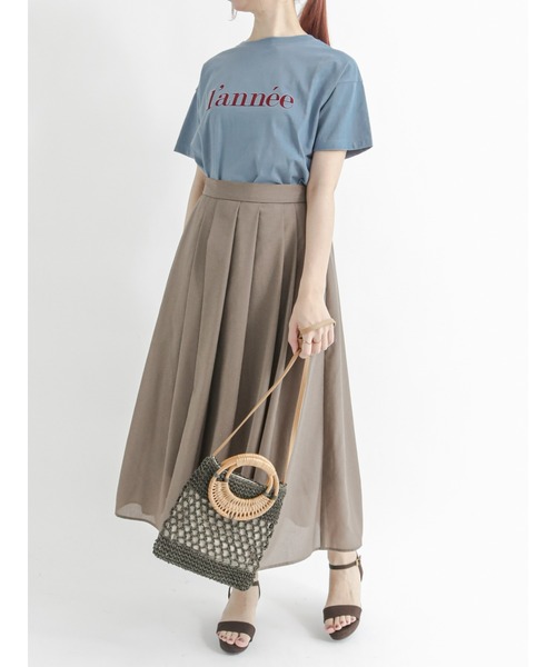 Te chichi(テチチ)の「フロッキーロゴプリントTシャツ(Tシャツ/カットソー・レディース・ブラウン/オフホワイト/ブルー・フリ-)」の11枚目の写真