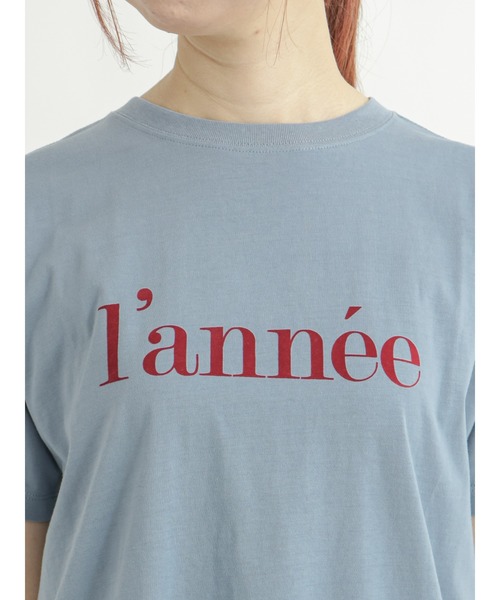 Te chichi(テチチ)の「フロッキーロゴプリントTシャツ(Tシャツ/カットソー・レディース・ブラウン/オフホワイト/ブルー・フリ-)」の7枚目の写真