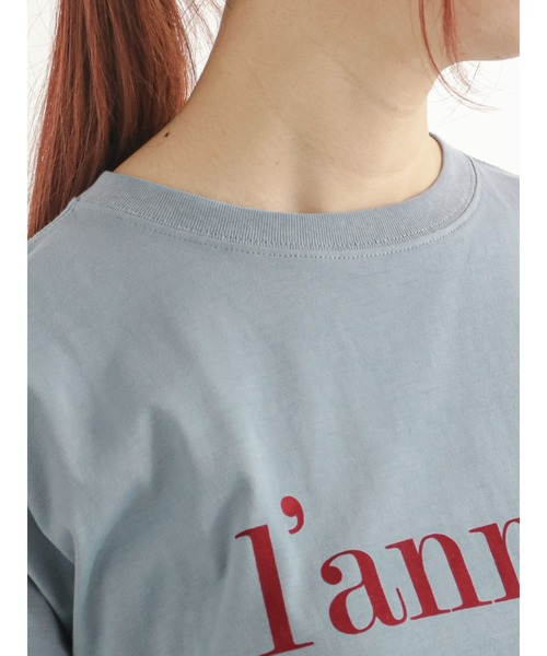 Te chichi(テチチ)の「フロッキーロゴプリントTシャツ(Tシャツ/カットソー・レディース・ブラウン/オフホワイト/ブルー・フリ-)」の6枚目の写真