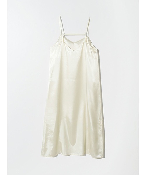 MIDIUMISOLID(ミディウミソリッド)の「サテンキャミソールワンピース(ワンピース・レディース・グリーン/ベージュ/アイボリー・FREE)」の14枚目の写真