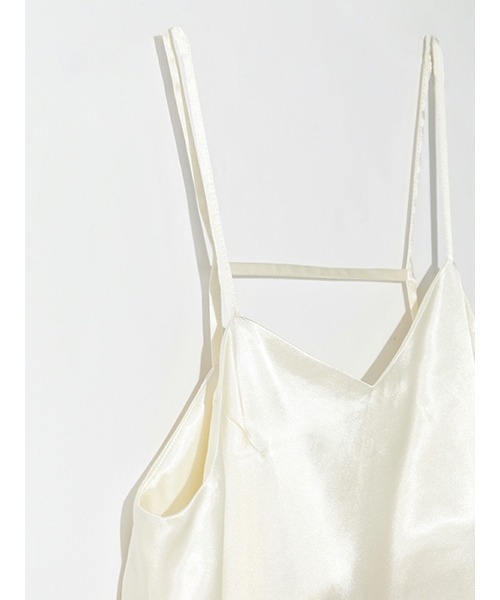 MIDIUMISOLID(ミディウミソリッド)の「サテンキャミソールワンピース(ワンピース・レディース・グリーン/ベージュ/アイボリー・FREE)」の13枚目の写真