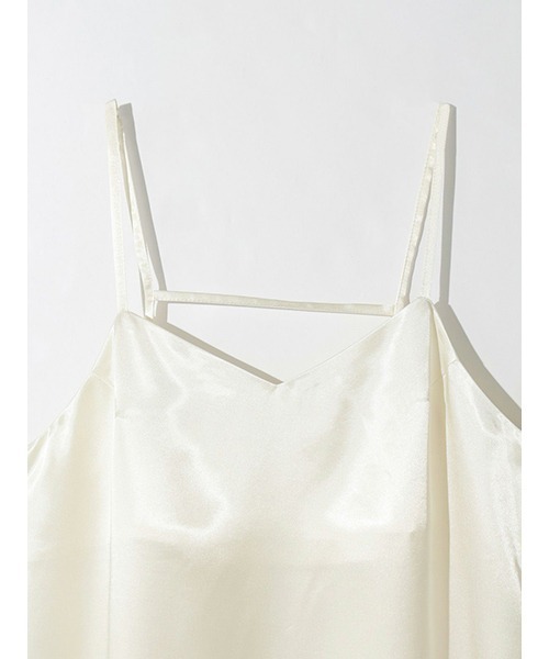 MIDIUMISOLID(ミディウミソリッド)の「サテンキャミソールワンピース(ワンピース・レディース・グリーン/ベージュ/アイボリー・FREE)」の11枚目の写真