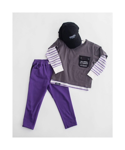 BeBe（ベベ）の「BeBe/コーデュロイ ネーム ロゴ 刺繍 キャップ (52~56cm)（キャップ・キッズ・ブラック/ブラウン・LARGE/MEDIUM）」の7枚目の写真