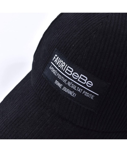 BeBe（ベベ）の「BeBe/コーデュロイ ネーム ロゴ 刺繍 キャップ (52~56cm)（キャップ・キッズ・ブラック/ブラウン・LARGE/MEDIUM）」の4枚目の写真