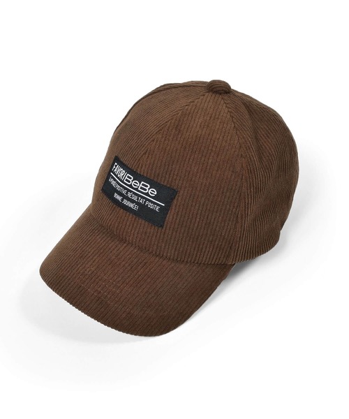 BeBe（ベベ）の「BeBe/コーデュロイ ネーム ロゴ 刺繍 キャップ (52~56cm)（キャップ・キッズ・ブラック/ブラウン・LARGE/MEDIUM）」の3枚目の写真
