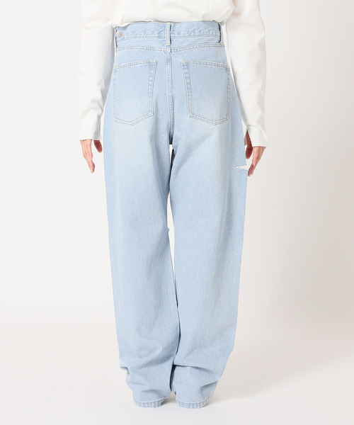 SLOBE citron.（スローブシトロン）の「SLOBE citron.ダメージデニム（デニムパンツ・レディース・サックスブルー・38/36）」の17枚目の写真