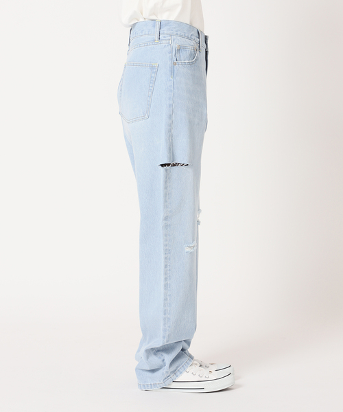 SLOBE citron.（スローブシトロン）の「SLOBE citron.ダメージデニム（デニムパンツ・レディース・サックスブルー・38/36）」の7枚目の写真