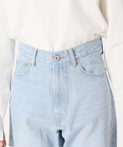 SLOBE citron.（スローブシトロン）の「SLOBE citron.ダメージデニム（デニムパンツ・レディース・サックスブルー・38/36）」の5枚目の写真