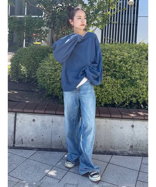 Ungrid（アングリッド）の「【WEB限定】スリーブボリュームスウェット（スウェット・レディース・ライトグレー/ブラウン/レッド/ピンク/オレンジ/ブルー/グリーン・FREE）」の13枚目の写真