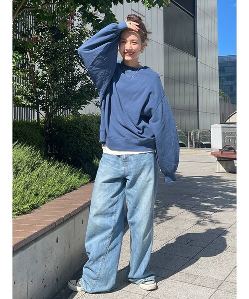 Ungrid（アングリッド）の「【WEB限定】スリーブボリュームスウェット（スウェット・レディース・ライトグレー/ブラウン/レッド/ピンク/オレンジ/ブルー/グリーン・FREE）」の15枚目の写真