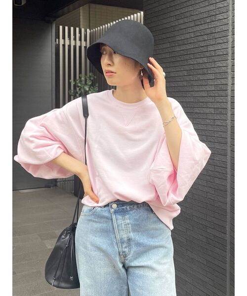 Ungrid（アングリッド）の「【WEB限定】スリーブボリュームスウェット（スウェット・レディース・ライトグレー/ブラウン/レッド/ピンク/オレンジ/ブルー/グリーン・FREE）」の22枚目の写真