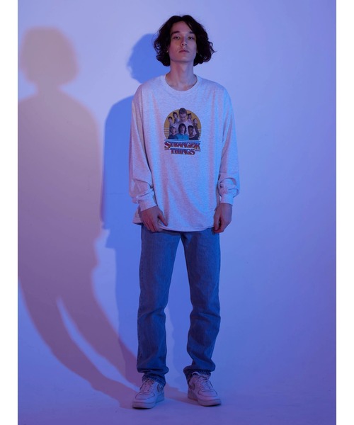 Green　Parks（グリーンパークス）の「【UNISEX】■STRANGER THINGS Upside Heroes（Tシャツ/カットソー・レディース・グレー・FREE）」の5枚目の写真