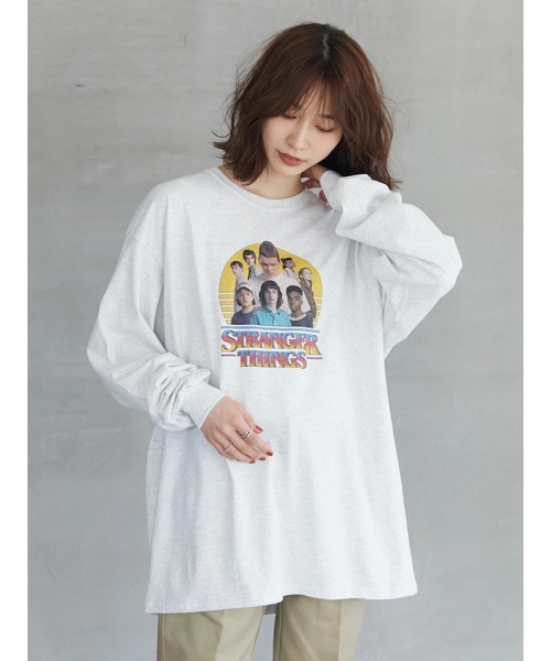 Green　Parks（グリーンパークス）の「【UNISEX】■STRANGER THINGS Upside Heroes（Tシャツ/カットソー・レディース・グレー・FREE）」の12枚目の写真