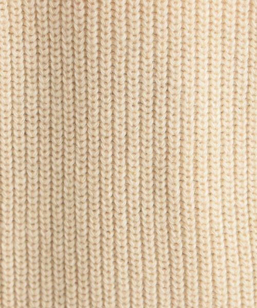 Ray BEAMS（レイビームス）の「Ray BEAMS / アゼアミ ハーフジップ ポロ ニット（ニット/セーター・レディース・オフホワイト/ブラウン・ONE SIZE）」の18枚目の写真