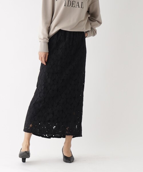 HARDY NOIRベルベットオパールフラワースカート　Opal lace 38 110050810FI0705001?$VS_1500$