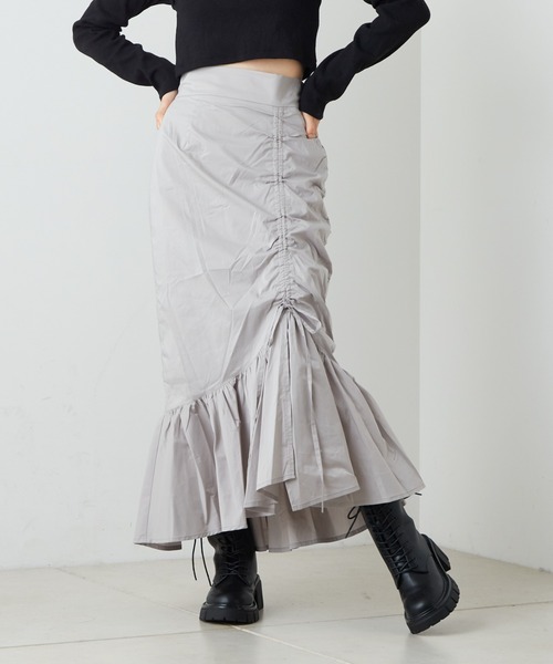 Chico（チコ）の「【2022AW】ドロストマーメイドスカート（スカート・レディース・ブラック/ベージュ/グレー・FREE）」の2枚目の写真