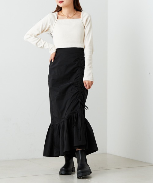 Chico（チコ）の「【2022AW】ドロストマーメイドスカート（スカート・レディース・ブラック/ベージュ/グレー・FREE）」の7枚目の写真