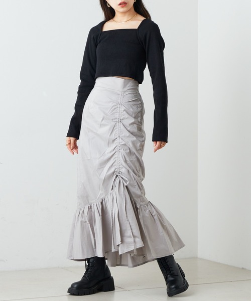 Chico（チコ）の「【2022AW】ドロストマーメイドスカート（スカート・レディース・ブラック/ベージュ/グレー・FREE）」の13枚目の写真