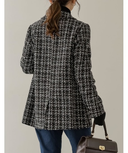 Re:EDIT（リエディ）の「MIXツイードダブルテーラードジャケット