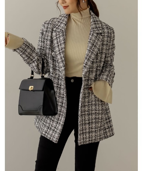 Re:EDIT（リエディ）の「MIXツイードダブルテーラードジャケット