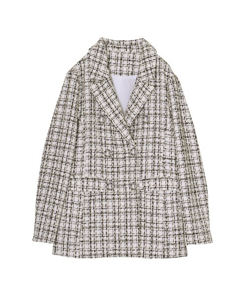 Re:EDIT（リエディ）の「MIXツイードダブルテーラードジャケット