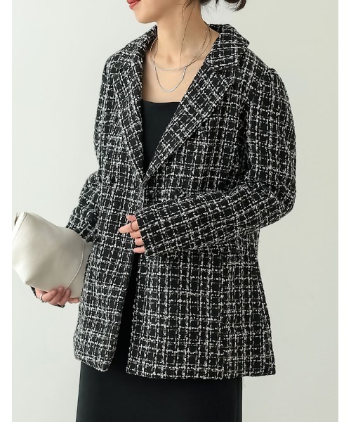Re:EDIT（リエディ）の「MIXツイードダブルテーラードジャケット