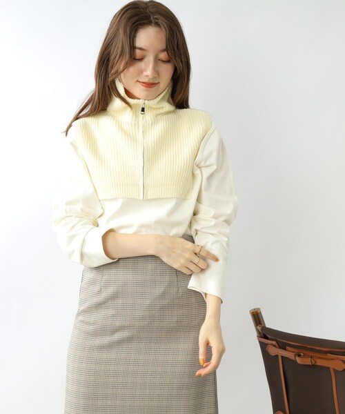 SHOO・LA・RUE（シューラルー）の「◆【いつものコーデにプラスして◎】ニットネックウォーマー（ネックウォーマー/スヌード・レディース・アイボリー/グリーン/グレー/ブラック・00）」の5枚目の写真