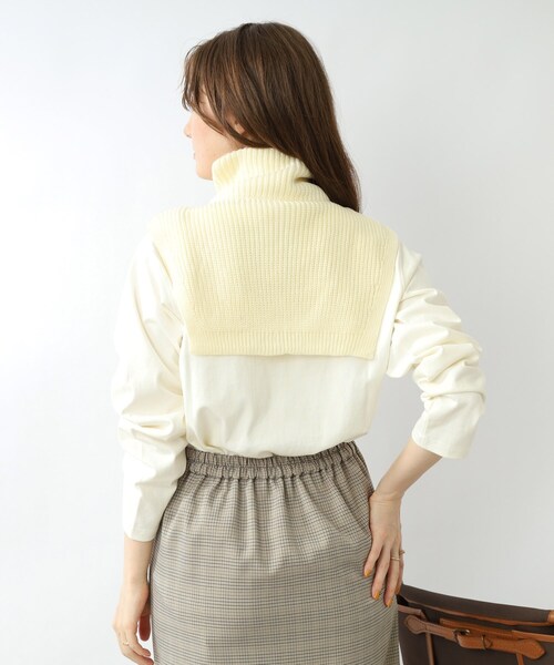 SHOO・LA・RUE（シューラルー）の「◆【いつものコーデにプラスして◎】ニットネックウォーマー（ネックウォーマー/スヌード・レディース・アイボリー/グリーン/グレー/ブラック・00）」の7枚目の写真