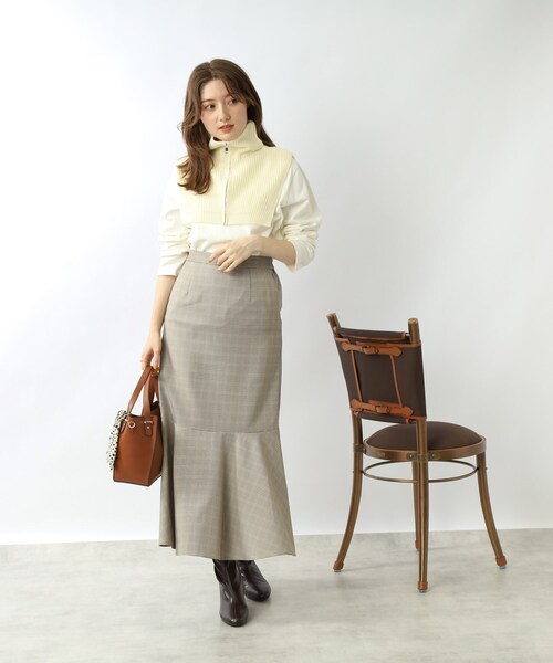 SHOO・LA・RUE（シューラルー）の「◆【いつものコーデにプラスして◎】ニットネックウォーマー（ネックウォーマー/スヌード・レディース・アイボリー/グリーン/グレー/ブラック・00）」の8枚目の写真