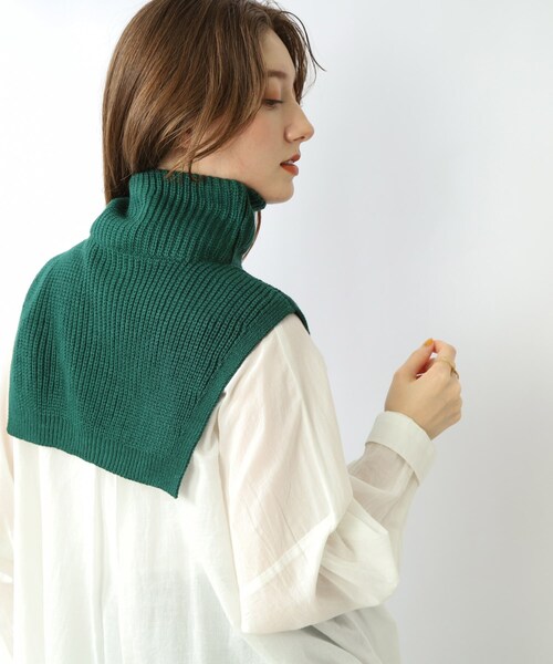 SHOO・LA・RUE（シューラルー）の「◆【いつものコーデにプラスして◎】ニットネックウォーマー（ネックウォーマー/スヌード・レディース・アイボリー/グリーン/グレー/ブラック・00）」の21枚目の写真