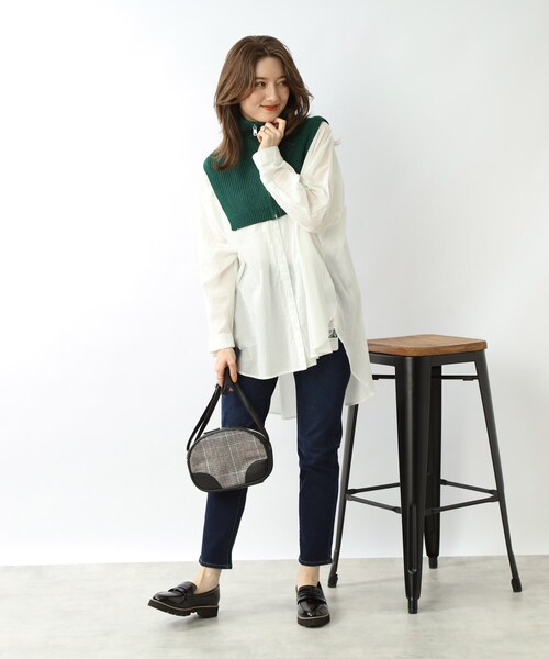 SHOO・LA・RUE（シューラルー）の「◆【いつものコーデにプラスして◎】ニットネックウォーマー（ネックウォーマー/スヌード・レディース・アイボリー/グリーン/グレー/ブラック・00）」の22枚目の写真